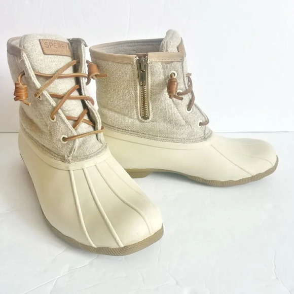 Sperry Cream and Tan Winter Boots - Picture 2 of 12